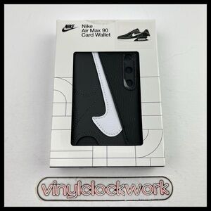 Nike Air Max 90 Card Wallet Black White Leather Icon 5 Slots Swoosh